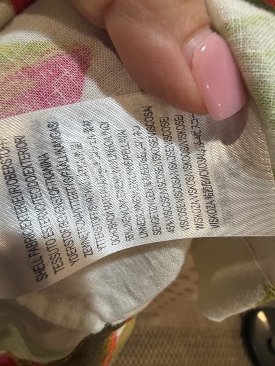 Farm Rio Spring Forest Fil Coupé Mini Dress Sz XL Linen Blend Floral EUC - Picture 8 of 8
